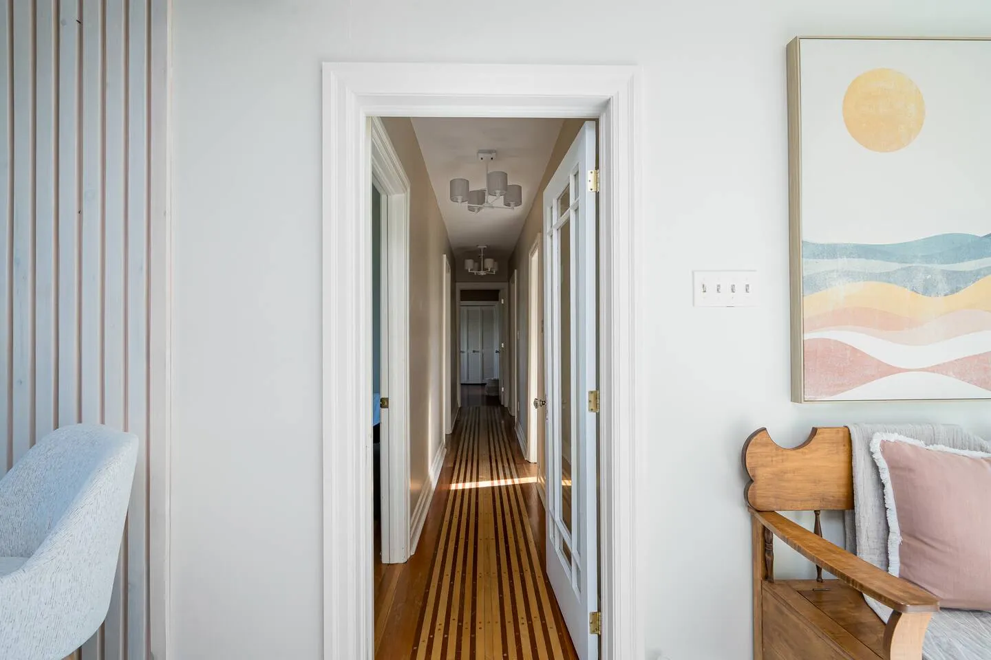 Hallway view at The Bluffs Bayhouse