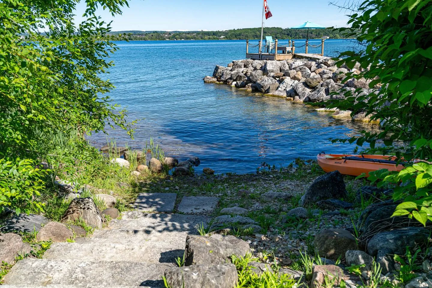 Beautiful view of Georgian Bay from The Bluffs Bayhouse