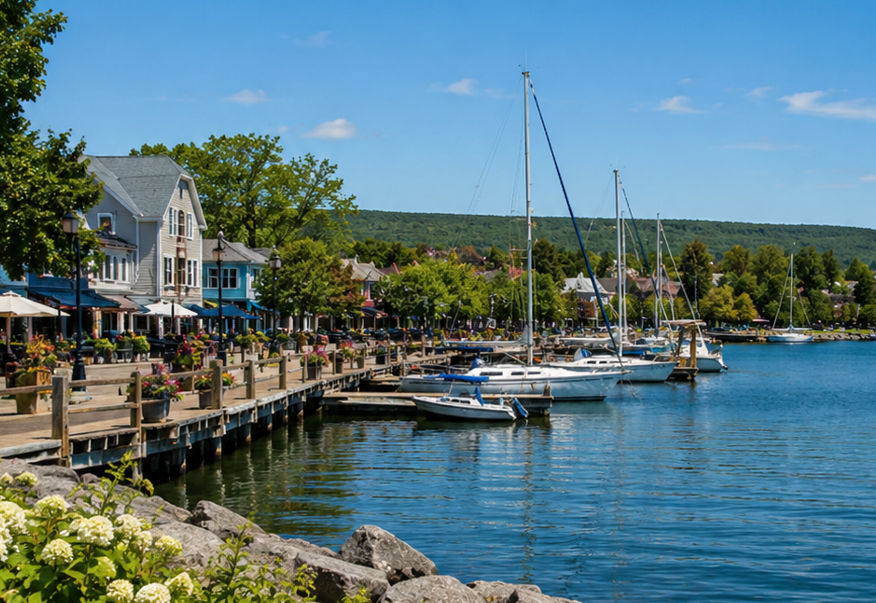 The Guestwork Guide to Thornbury harbour and waterfront town view