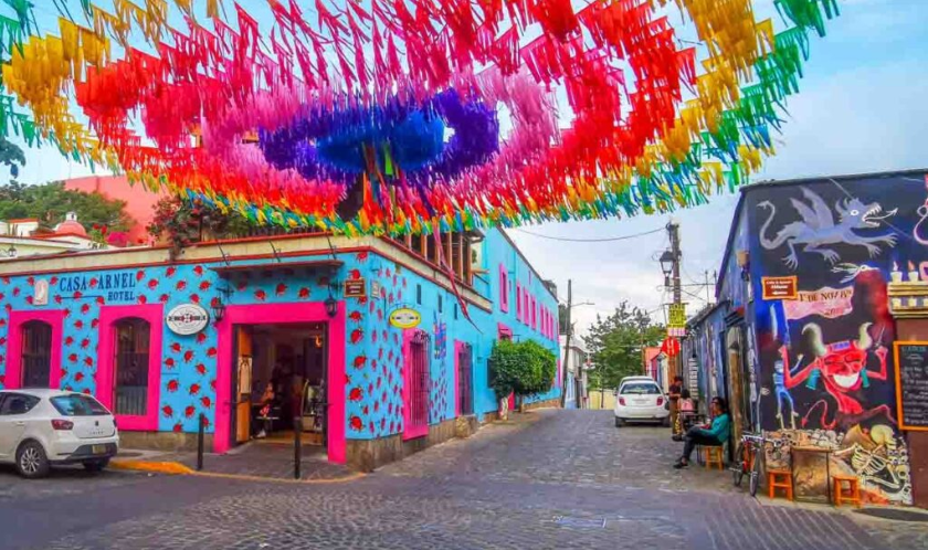 Jalatlaco Oaxaca boutique hotels among colourful streets and murals