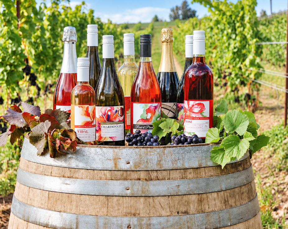 Norman Hardie Winery vineyard patio and wood-fired pizza oven