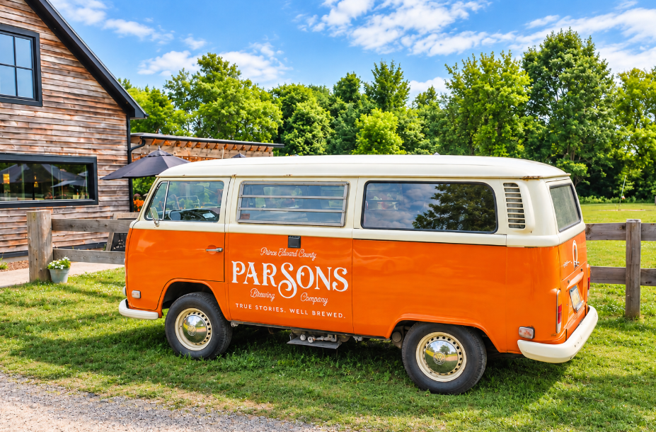 Parsons Brewing Company farm brewery and outdoor patio in Prince Edward County
