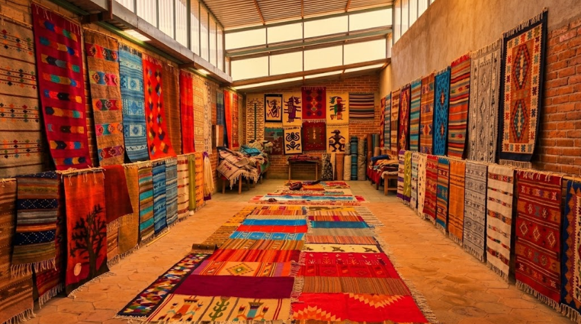 Zapotec weaving workshop and naturally dyed textiles in Teotitlán del Valle Oaxaca